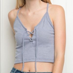 Brandy Melville Lace up Top